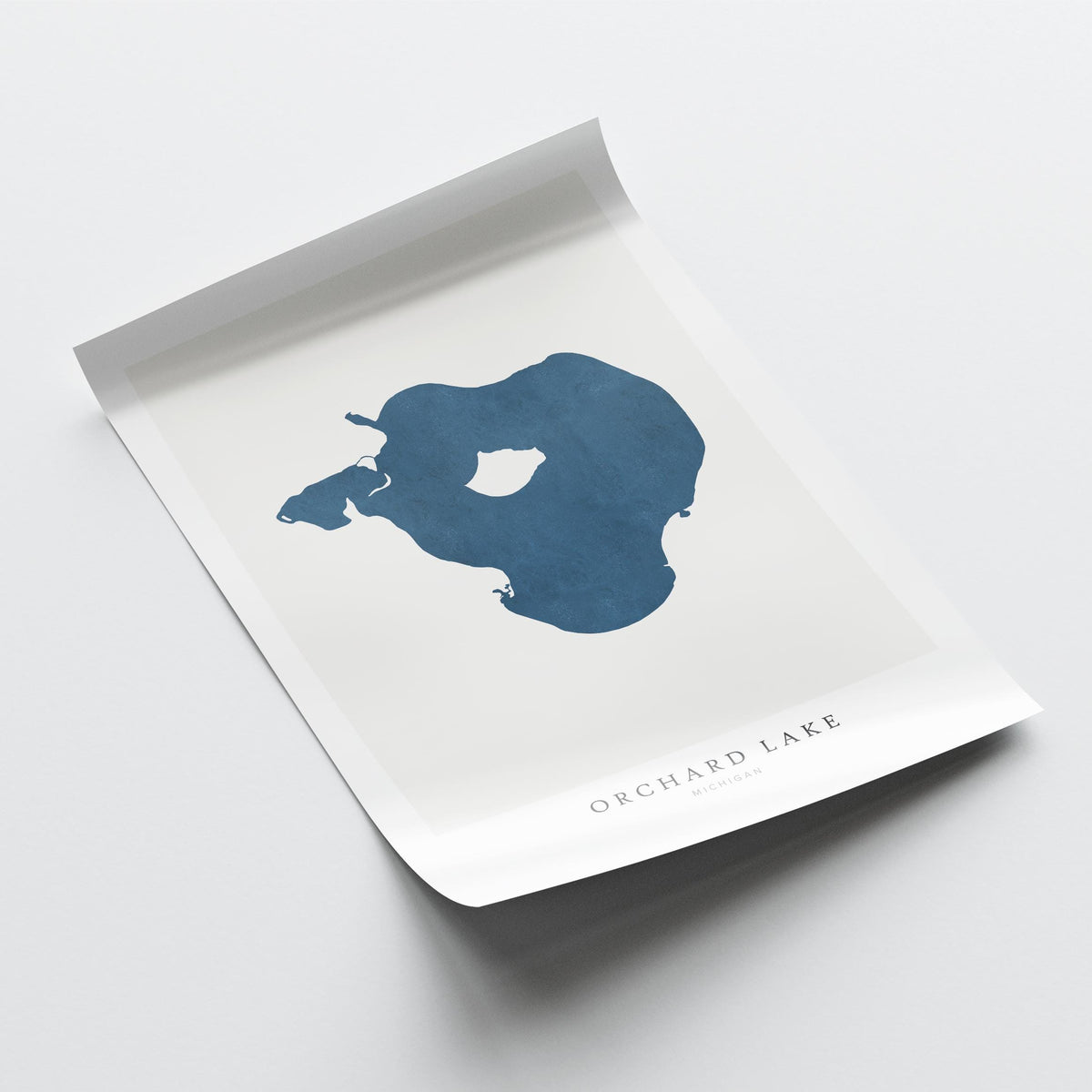 orchard lake michigan map poster – minimalist lake wall art - image 6