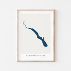 saylorville lake iowa map poster – minimalist lake wall art - image 1