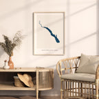 saylorville lake iowa map poster – minimalist lake wall art - image 5
