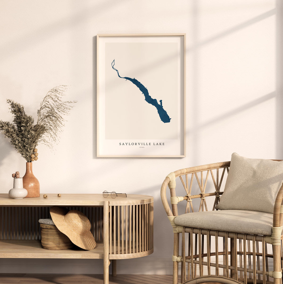 saylorville lake iowa map poster – minimalist lake wall art - image 5