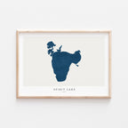 spirit lake iowa map poster – minimalist lake wall art - image 2