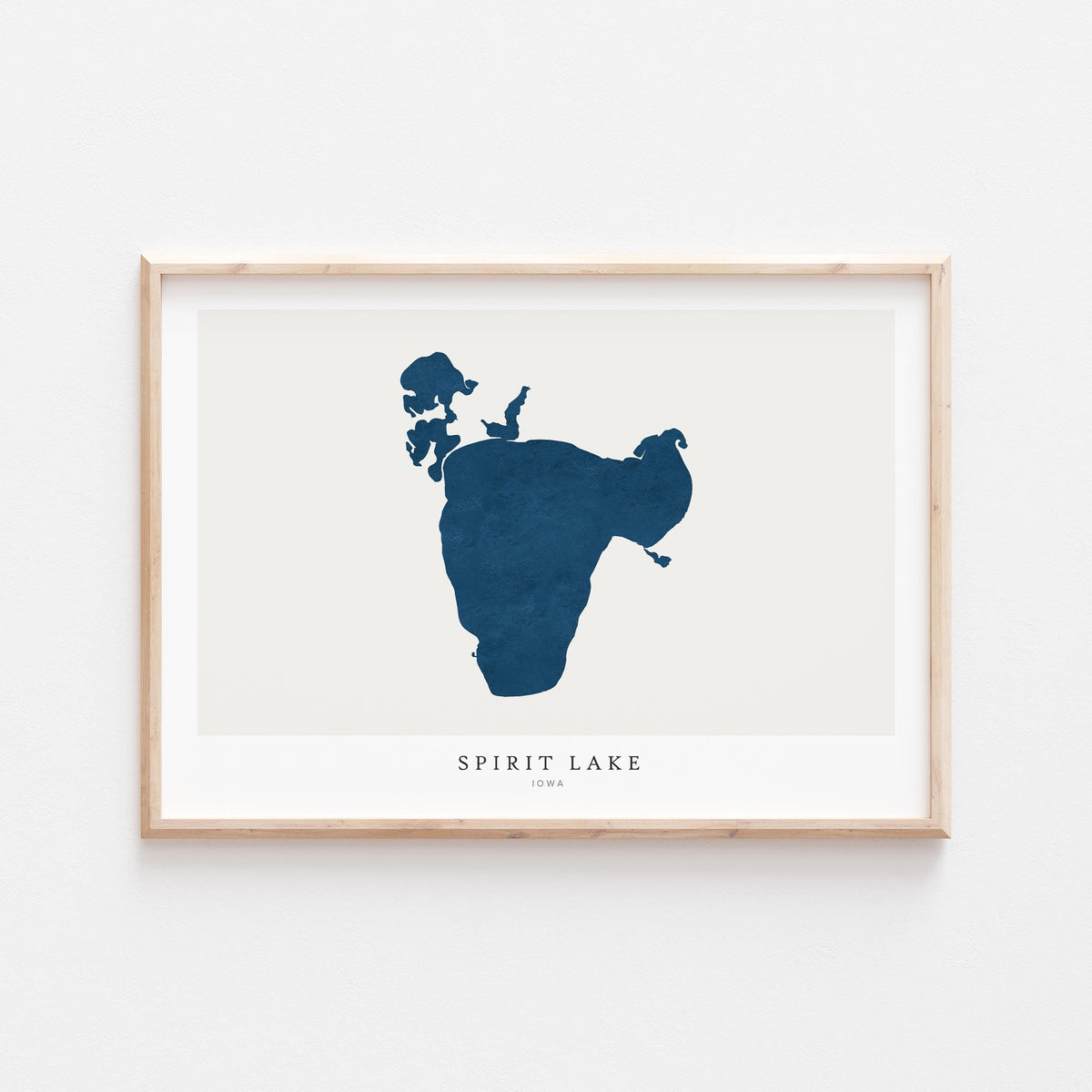 spirit lake iowa map poster – minimalist lake wall art - image 2