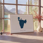 spirit lake iowa map poster – minimalist lake wall art - image 4