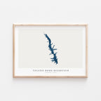toledo bend reservoir louisiana map poster – minimalist lake wall art - image 2