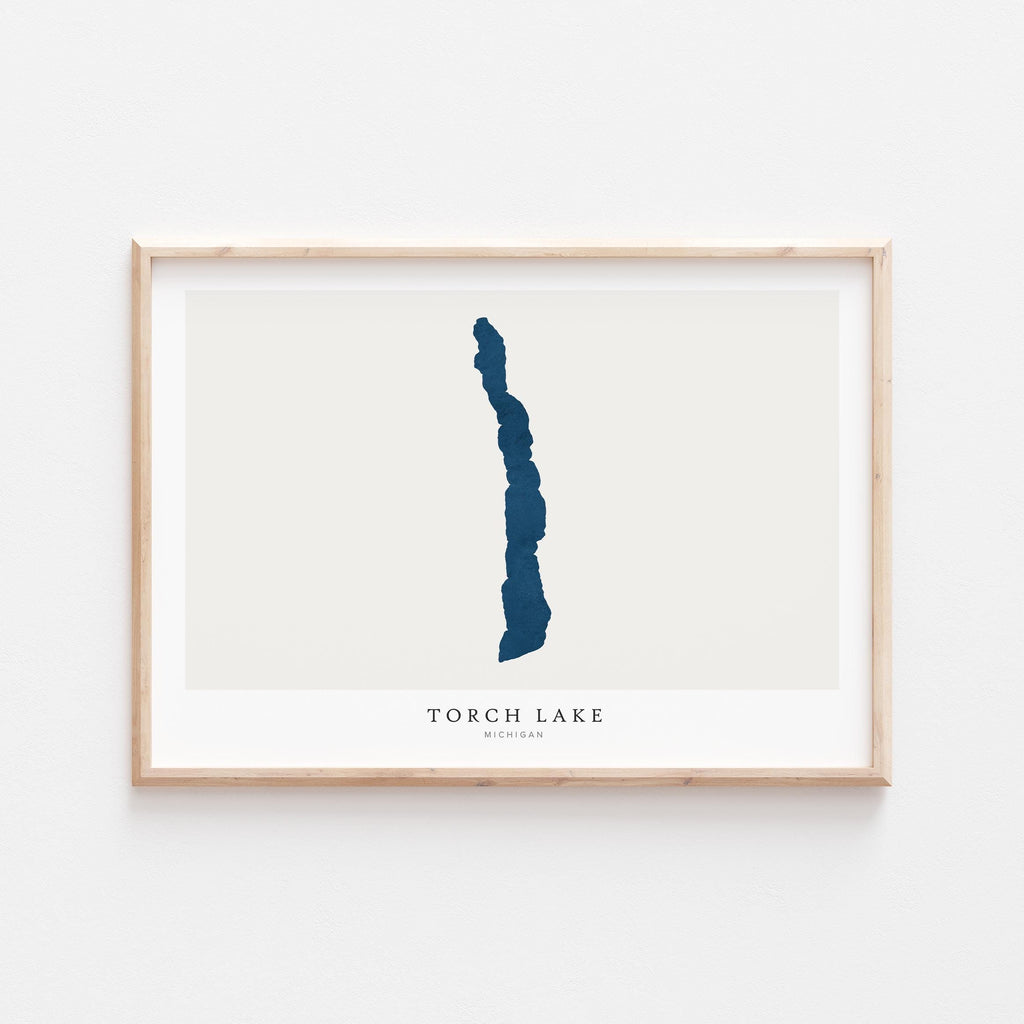 torch lake michigan map poster – minimalist lake wall art - image 2