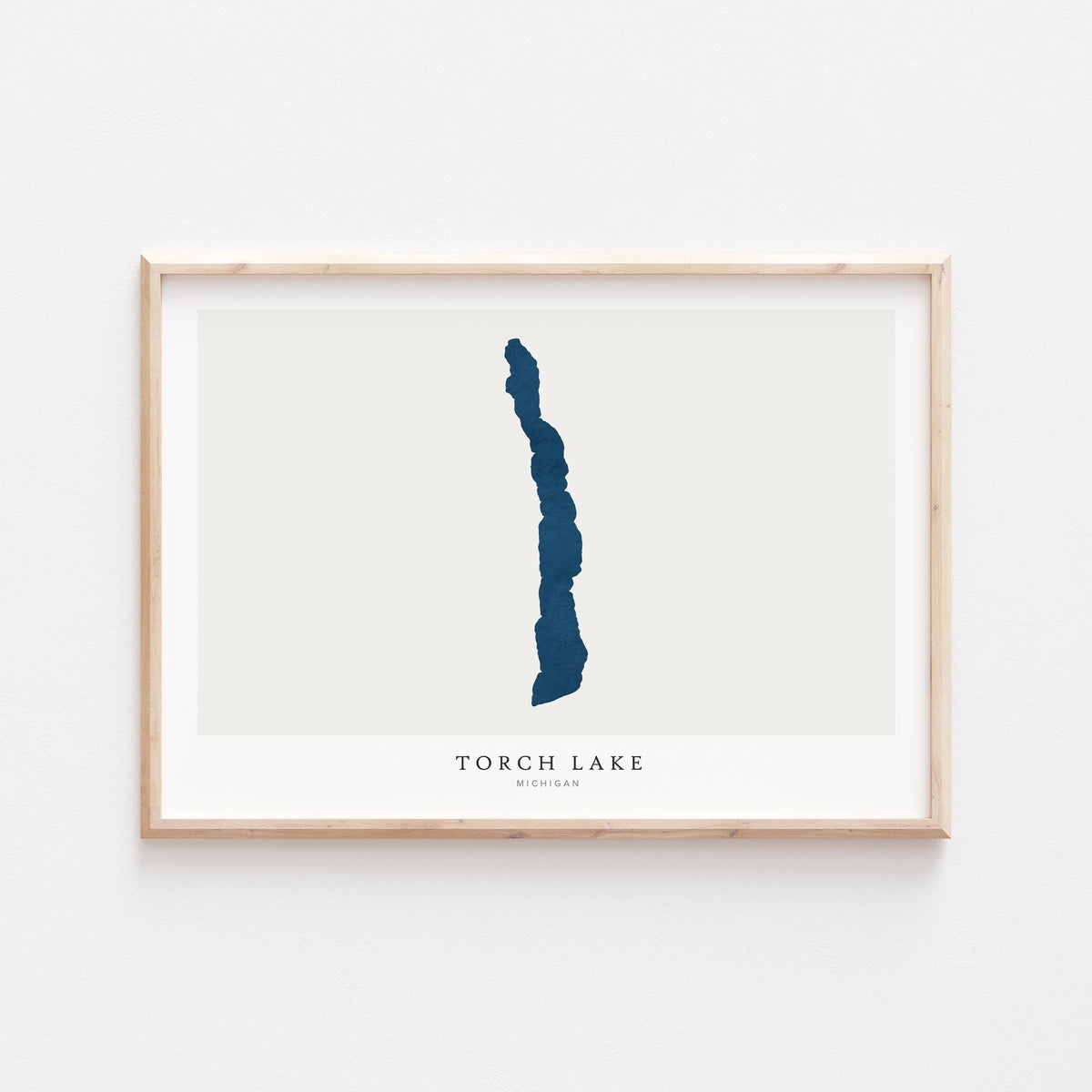 torch lake michigan map poster – minimalist lake wall art - image 2