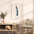 torch lake michigan map poster – minimalist lake wall art - image 5
