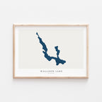 walloon lake michigan map poster – minimalist lake wall art - image 2
