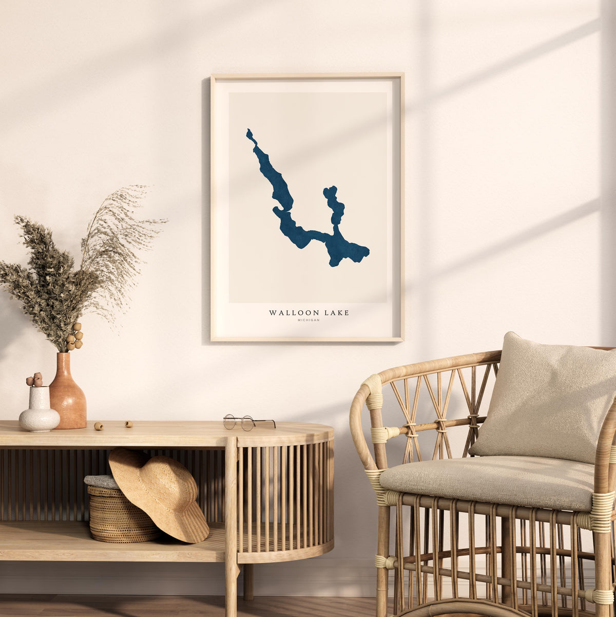 walloon lake michigan map poster – minimalist lake wall art - image 5