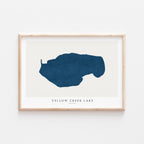 yellow creek lake indiana map poster – minimalist lake wall art - image 1