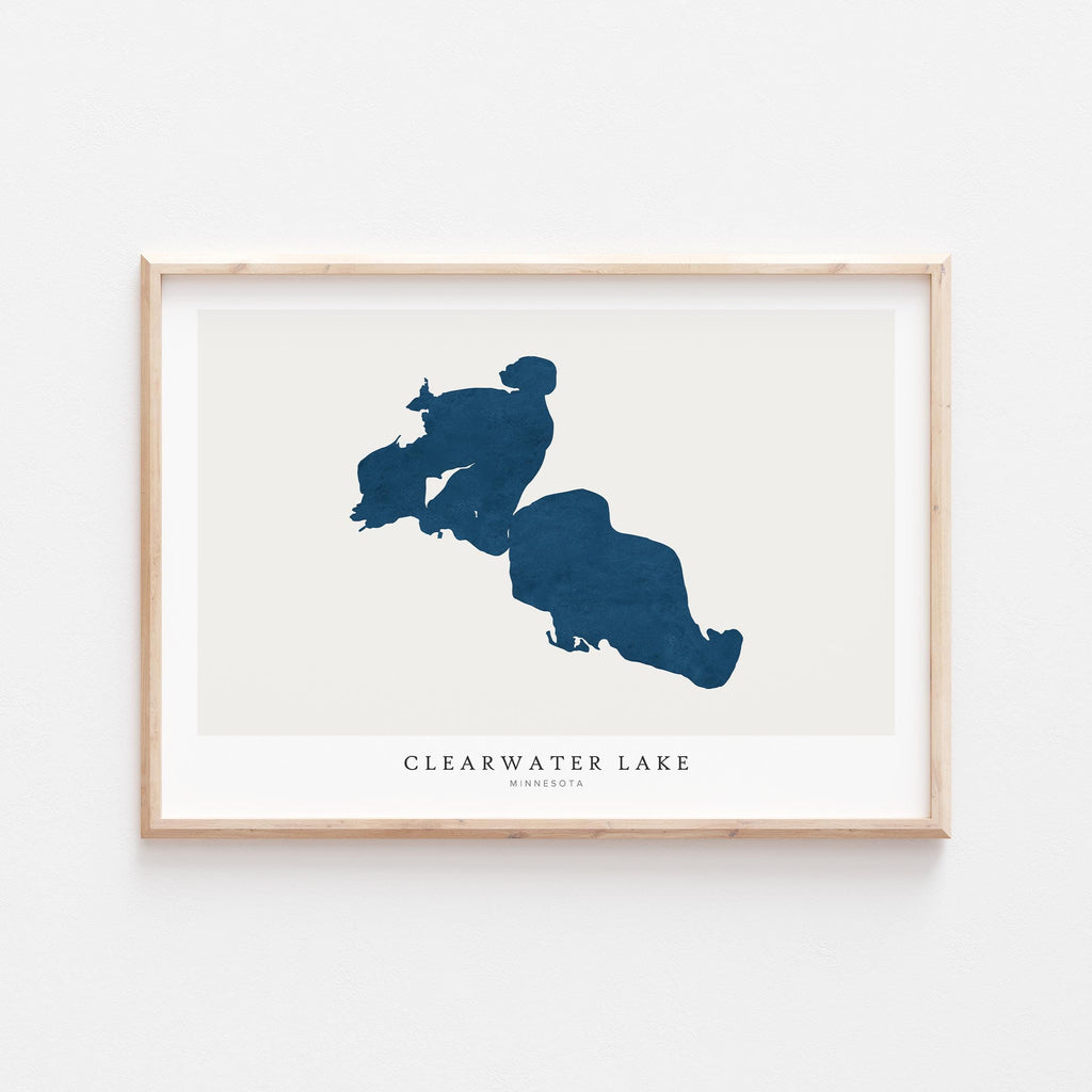 clearwater lake minnesota map poster – minimalist lake wall art - image 2