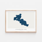 clearwater lake minnesota map poster – minimalist lake wall art - image 2