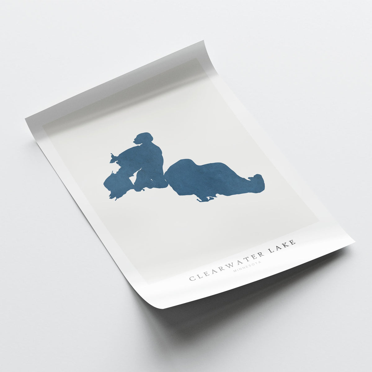 clearwater lake minnesota map poster – minimalist lake wall art - image 6