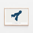 clitherall lake minnesota map poster – minimalist lake wall art - image 2