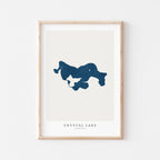 crystal lake minnesota map poster – minimalist lake wall art - image 2