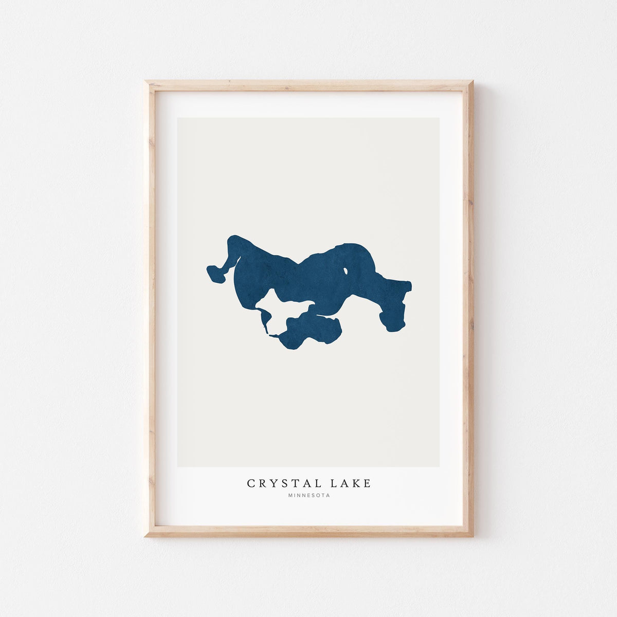 crystal lake minnesota map poster – minimalist lake wall art - image 2