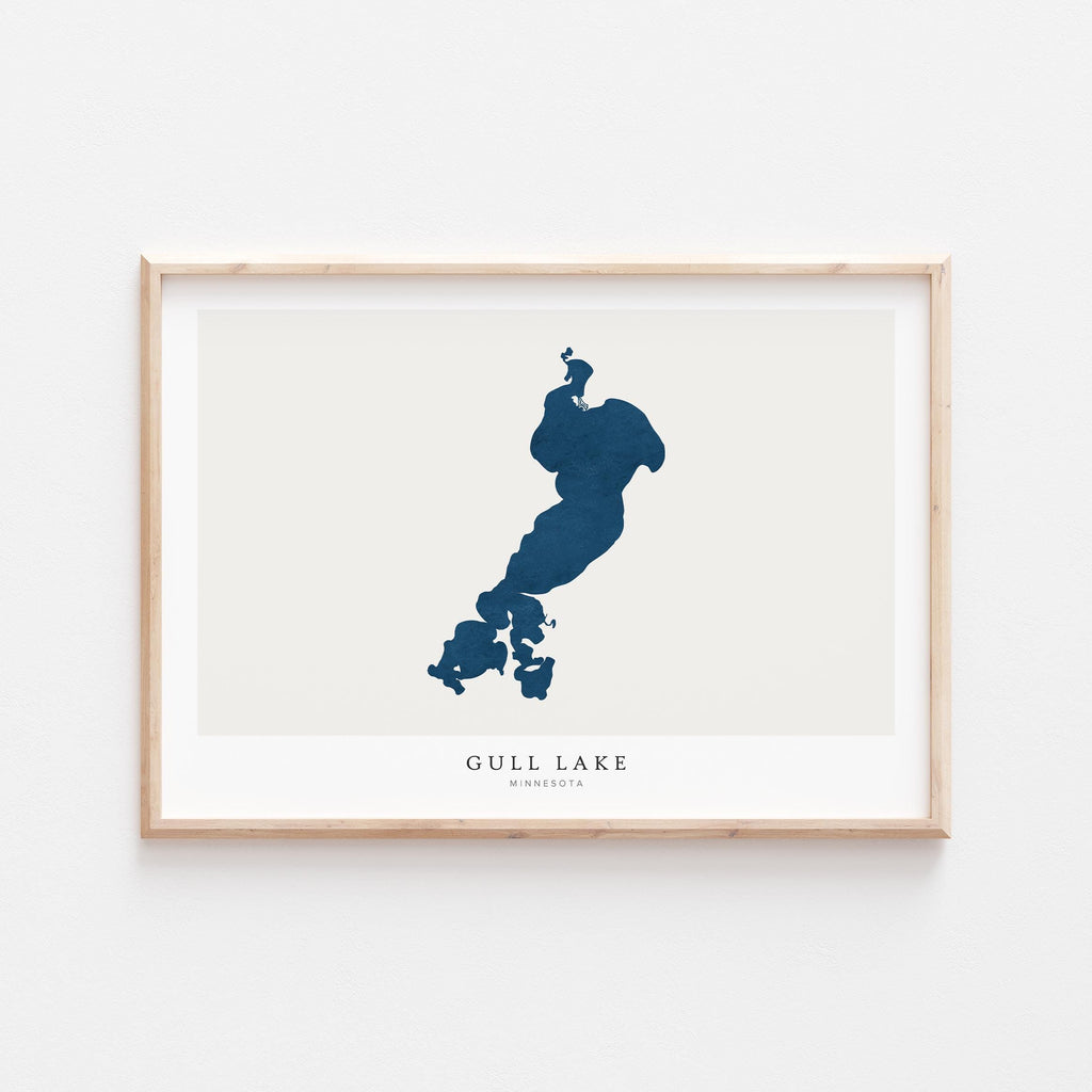 gull lake minnesota map poster – minimalist lake wall art - image 2