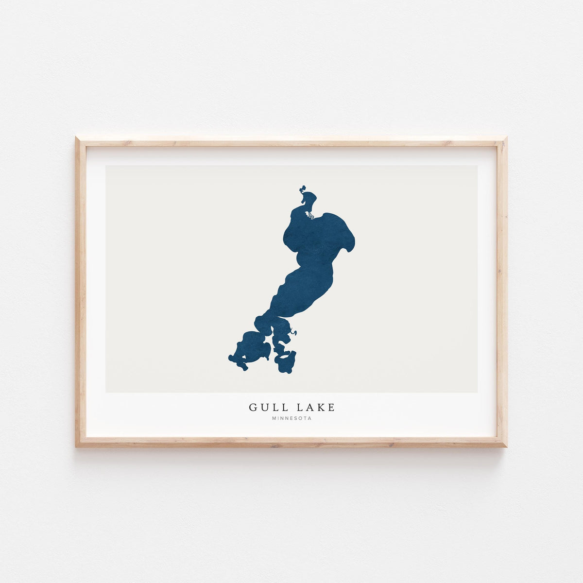 gull lake minnesota map poster – minimalist lake wall art - image 2