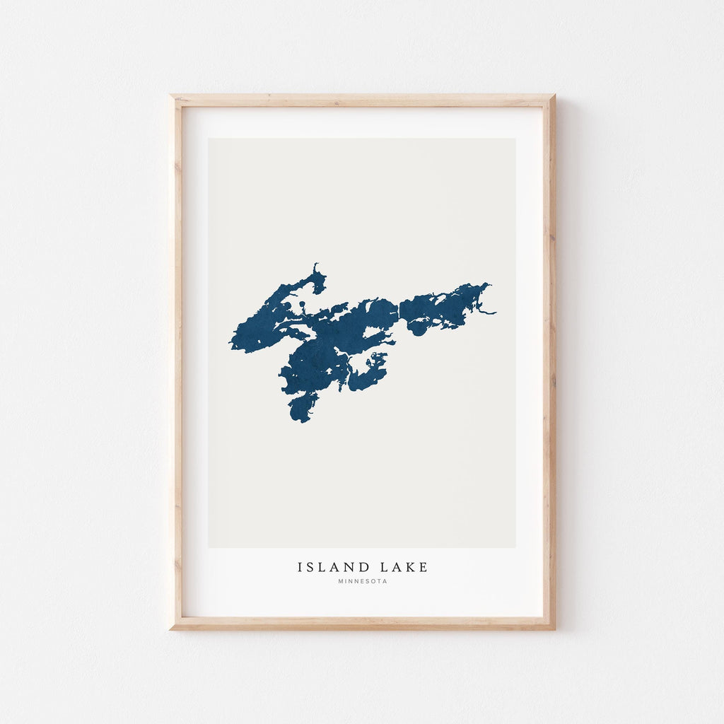 island lake minnesota map poster – minimalist lake wall art - image 2