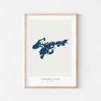 island lake minnesota map poster – minimalist lake wall art - image 2