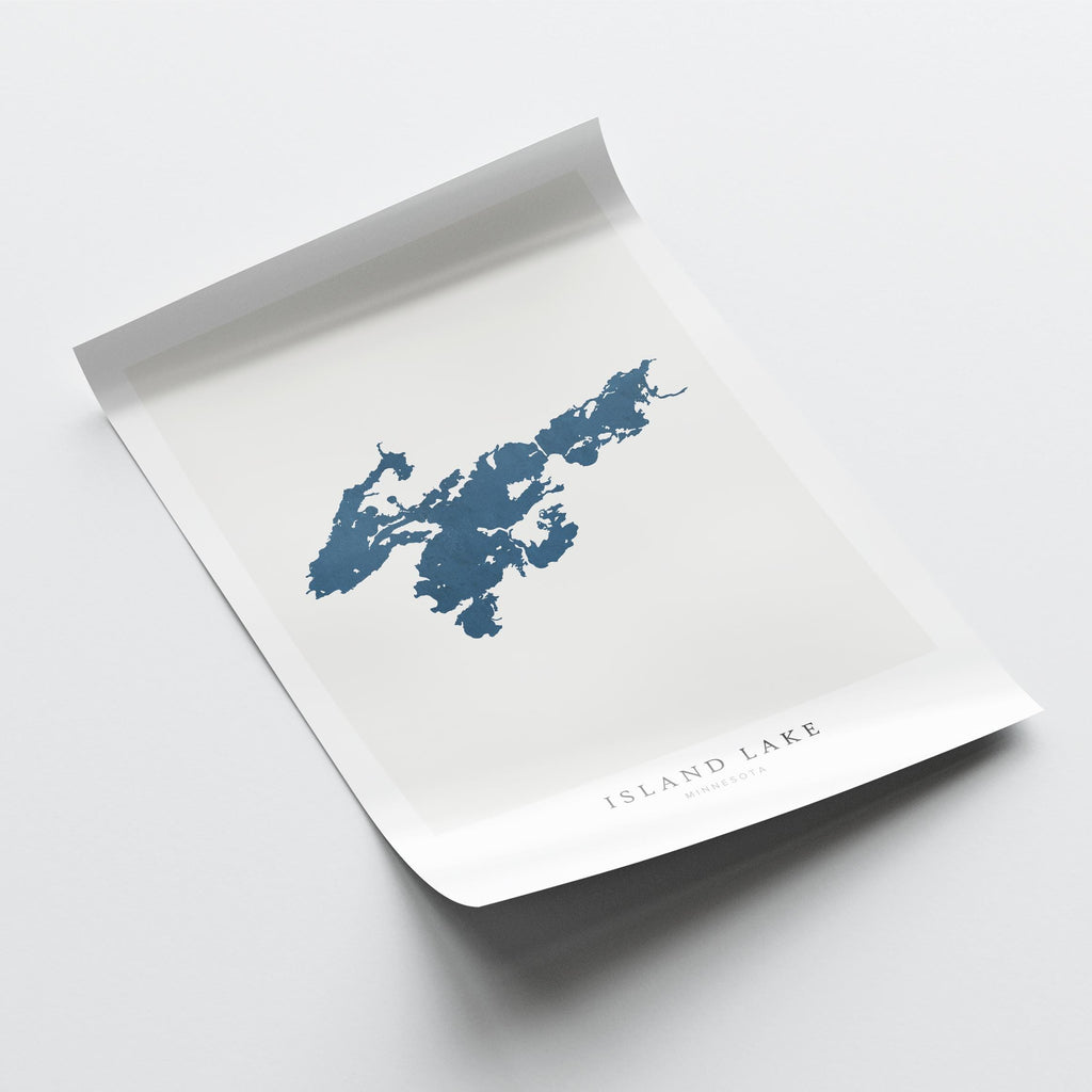 island lake minnesota map poster – minimalist lake wall art - image 6