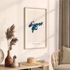 island lake minnesota map poster – minimalist lake wall art - image 3