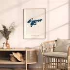 island lake minnesota map poster – minimalist lake wall art - image 5