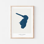 lake john minnesota map poster – minimalist lake wall art - image 1