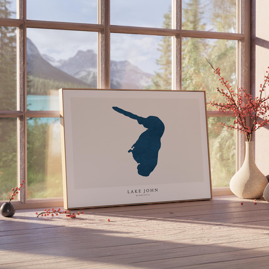 lake john minnesota map poster – minimalist lake wall art - image 4