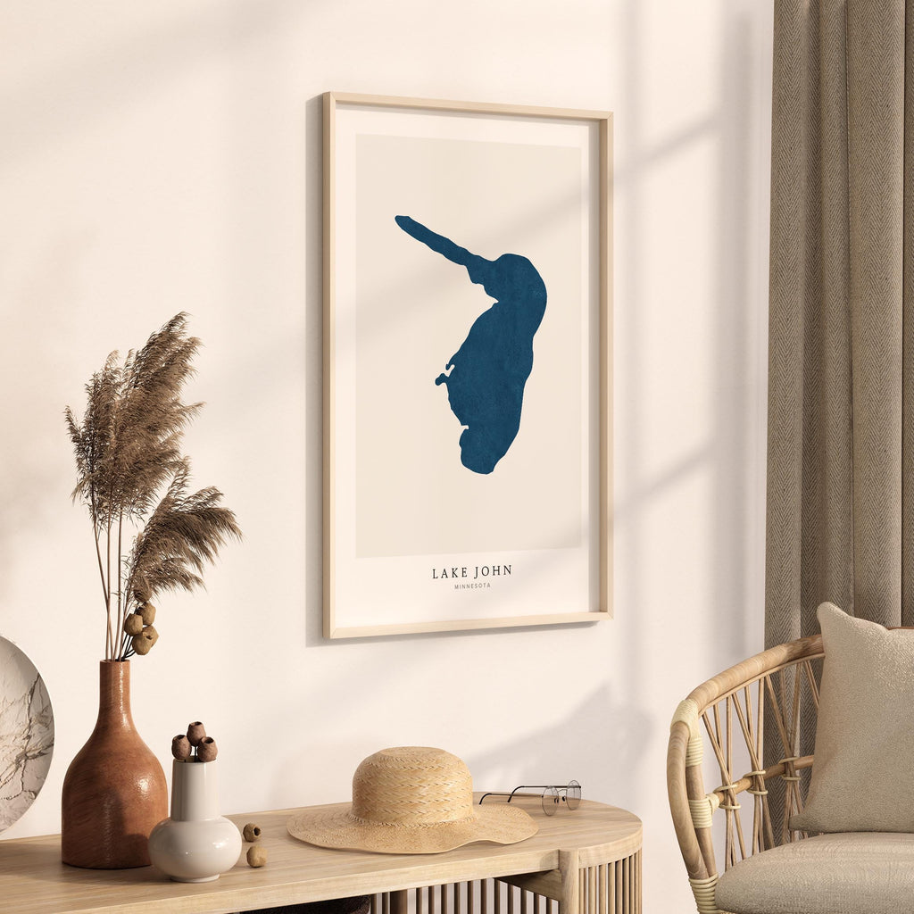 lake john minnesota map poster – minimalist lake wall art - image 3