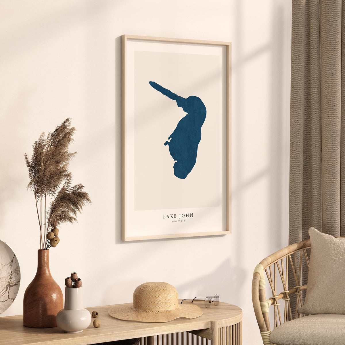lake john minnesota map poster – minimalist lake wall art - image 3
