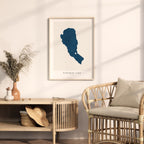 pyramid lake nevada map poster – minimalist lake wall art - image 5