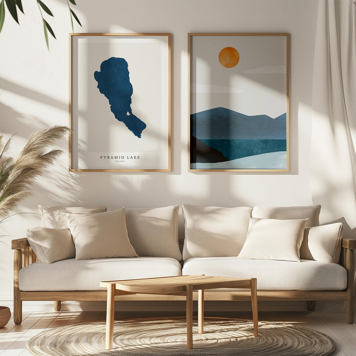 pyramid lake nevada map poster – minimalist lake wall art - image 7