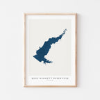 ross barnett mississippi map poster – minimalist lake wall art - image 1