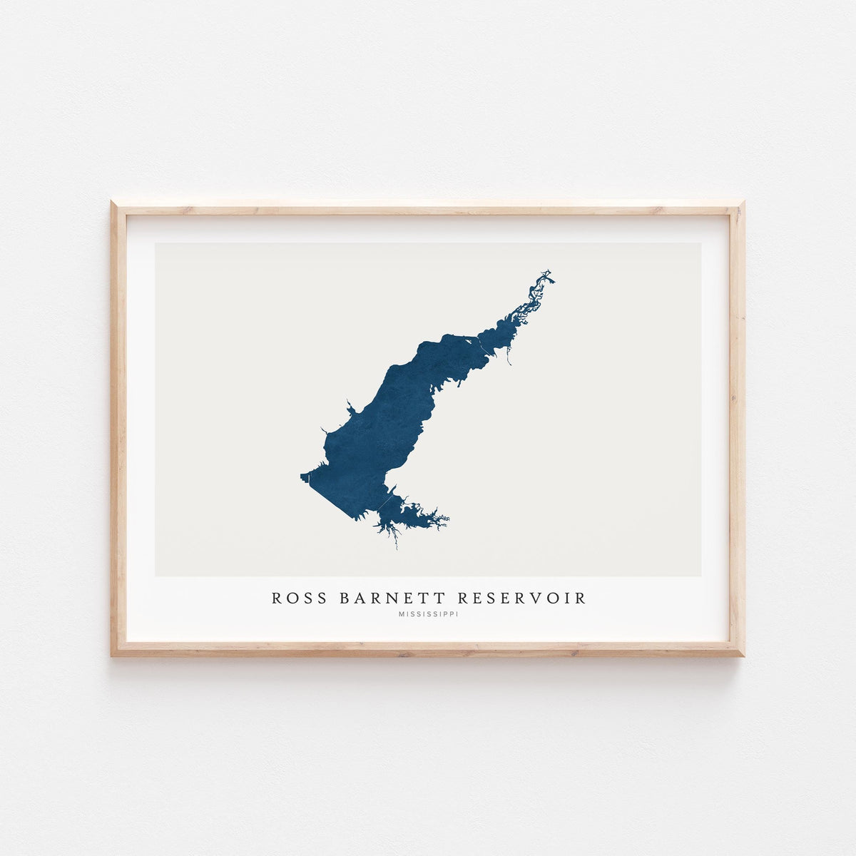 ross barnett mississippi map poster – minimalist lake wall art - image 2