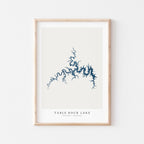 table rock lake arkansas map poster – minimalist lake wall art - image 2