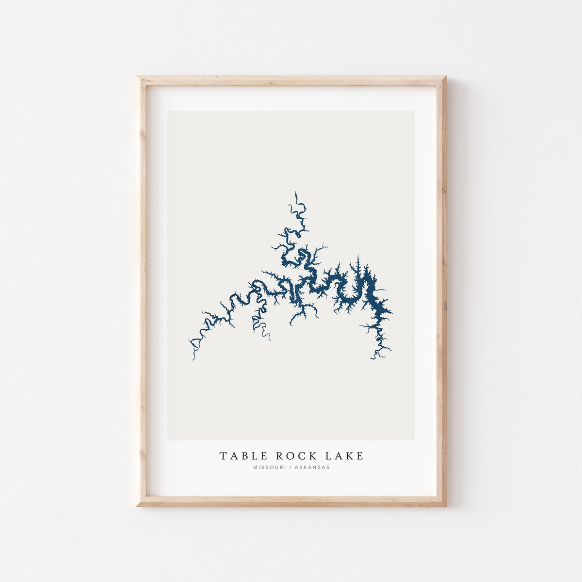table rock lake arkansas map poster – minimalist lake wall art - image 2