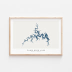 table rock lake arkansas map poster – minimalist lake wall art - image 1