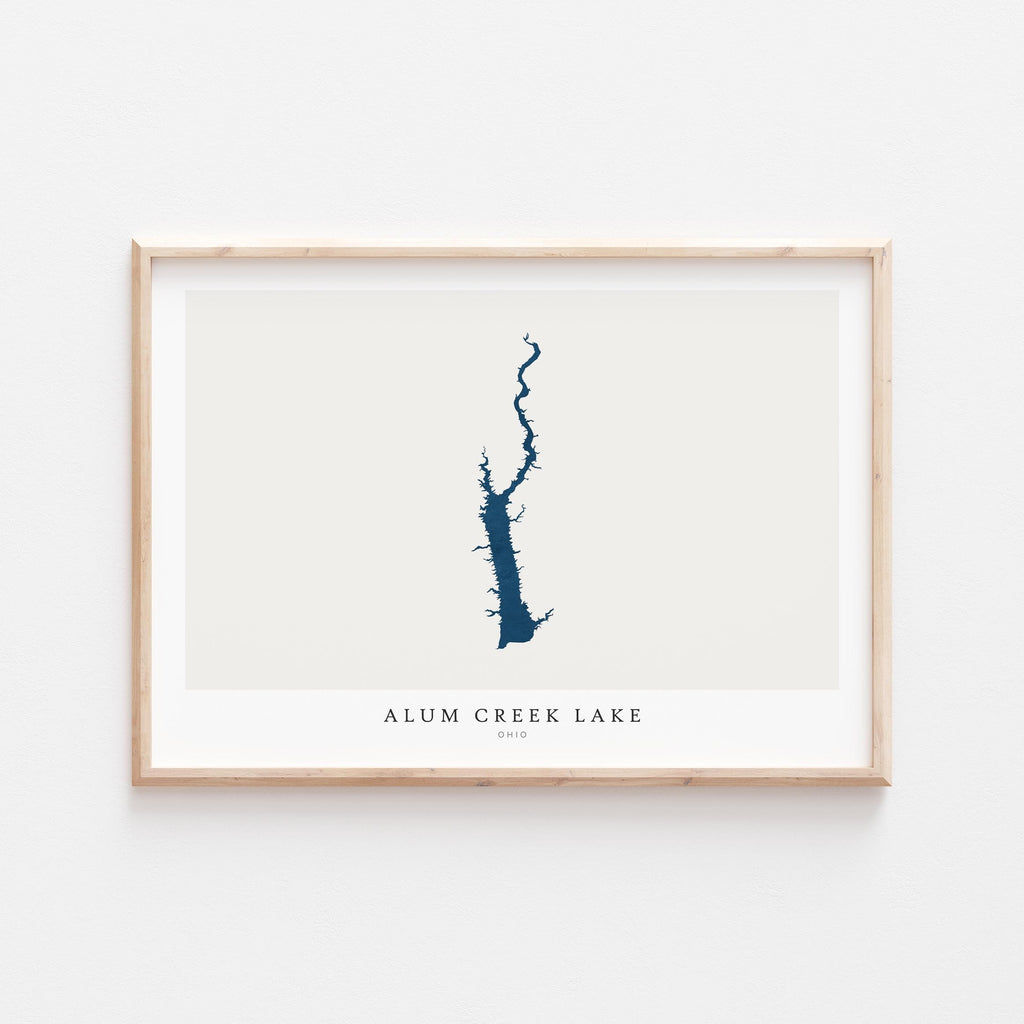 alum creek lake ohio map poster – minimalist lake wall art - image 2