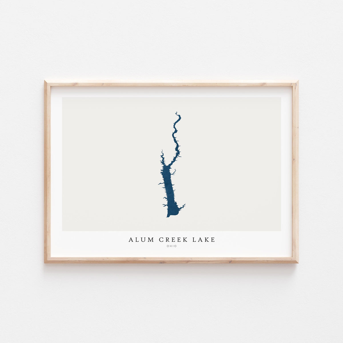 alum creek lake ohio map poster – minimalist lake wall art - image 2