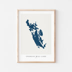 charles mill lake ohio map poster – minimalist lake wall art - image 1