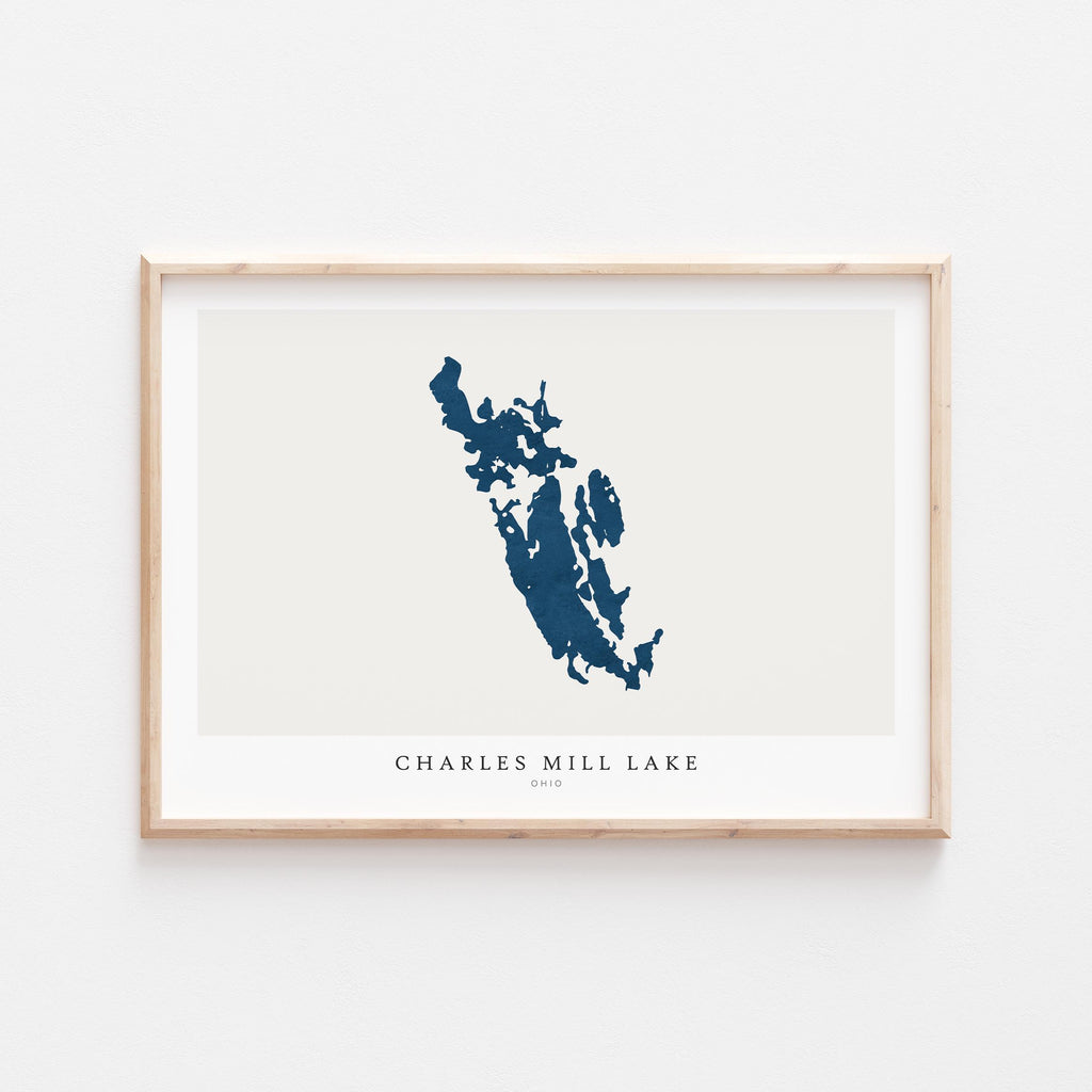 charles mill lake ohio map poster – minimalist lake wall art - image 2
