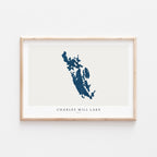 charles mill lake ohio map poster – minimalist lake wall art - image 2