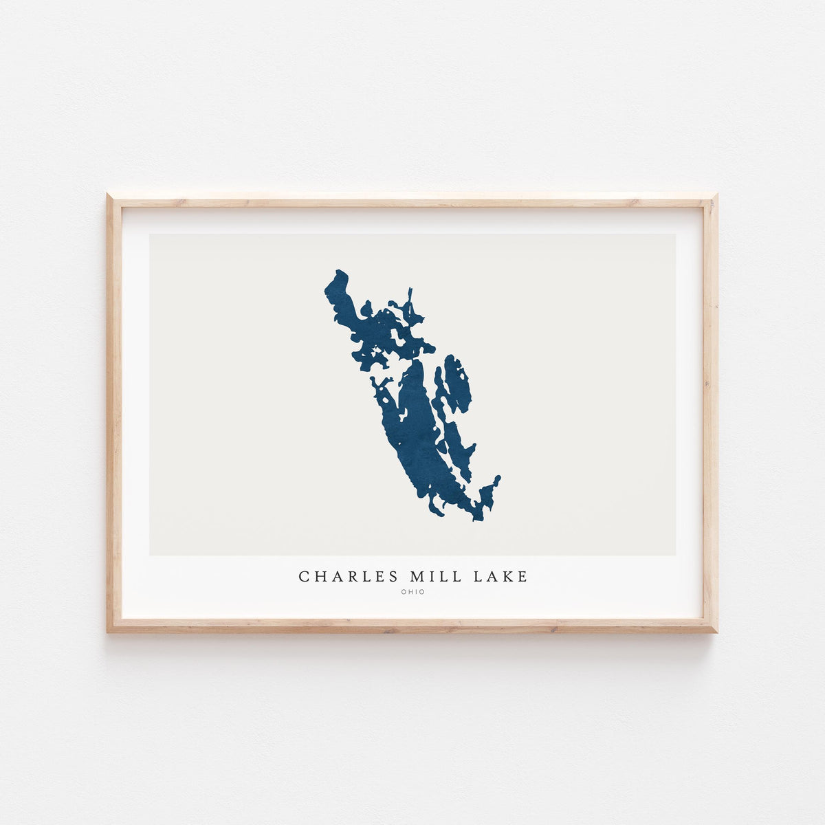 charles mill lake ohio map poster – minimalist lake wall art - image 2