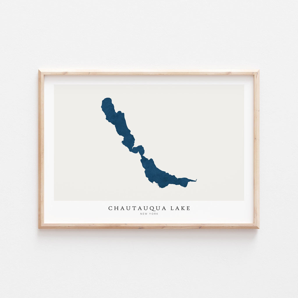 chautauqua lake new york map poster – minimalist lake wall art - image 2