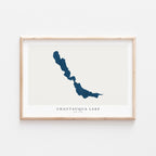 chautauqua lake new york map poster – minimalist lake wall art - image 2