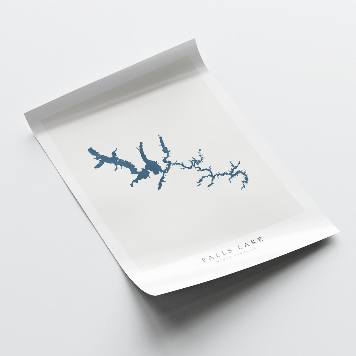 falls lake north carolina map poster – minimalist lake wall art - image 6