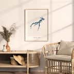 hyco lake north carolina map poster – minimalist lake wall art - image 5