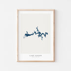 lake adger north carolina map poster – minimalist lake wall art - image 2