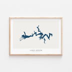 lake adger north carolina map poster – minimalist lake wall art - image 1